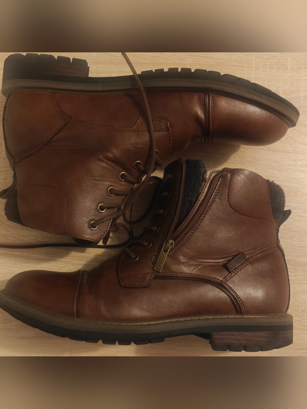GUESS Men's Brown Suede Boots Size 11 Casual Ankle Boots